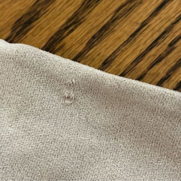 MANGO MNG SUIT Laser Cut Faux Suede Shorts Size 6 Tan - Picture 8 of 9